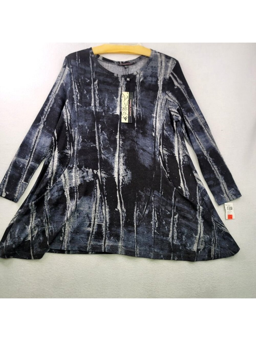 Robert Kitchen A Line Tunic Top M Black Oversized Festival Artsy Fairy Grunge